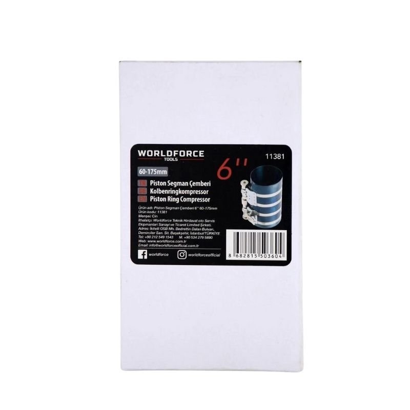 6'' İnç 60 - 175 mm Piston Segman Yerleştirme Çemberi 11381