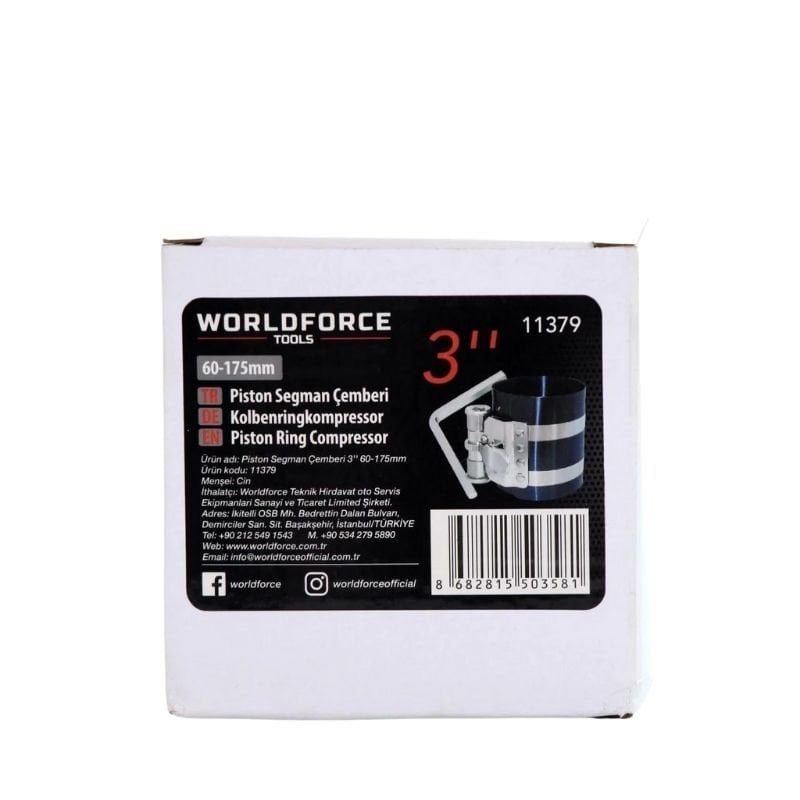 3'' İnç 60 - 175 mm Piston Segman Yerleştirme Çemberi 11379
