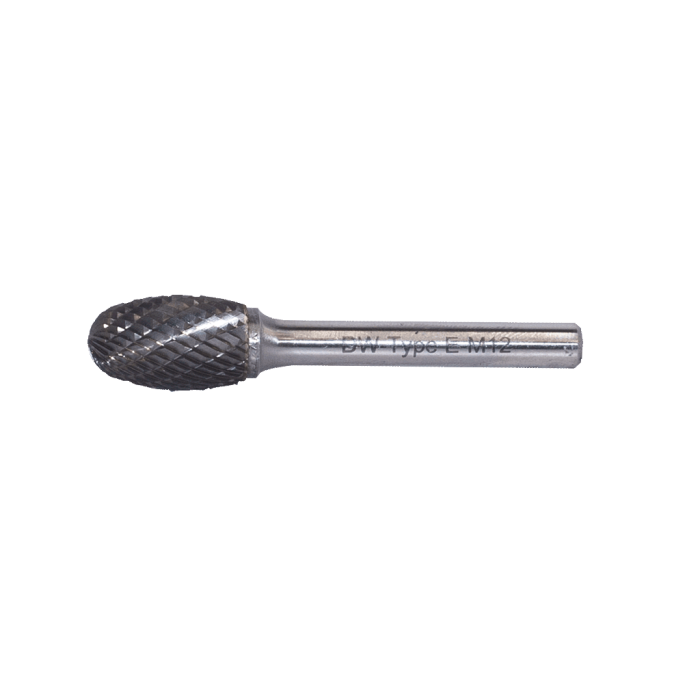 6 - 6 mm E Tipi 6 mm Saplı Oval Gövde Karbür Kalıpçı Freze DWFE06