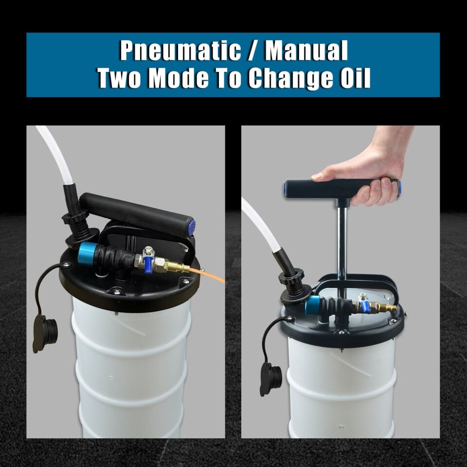 6,5 Litre Havalı/Manuel Karterden Yağ Emme ve Vakumlama Pompası