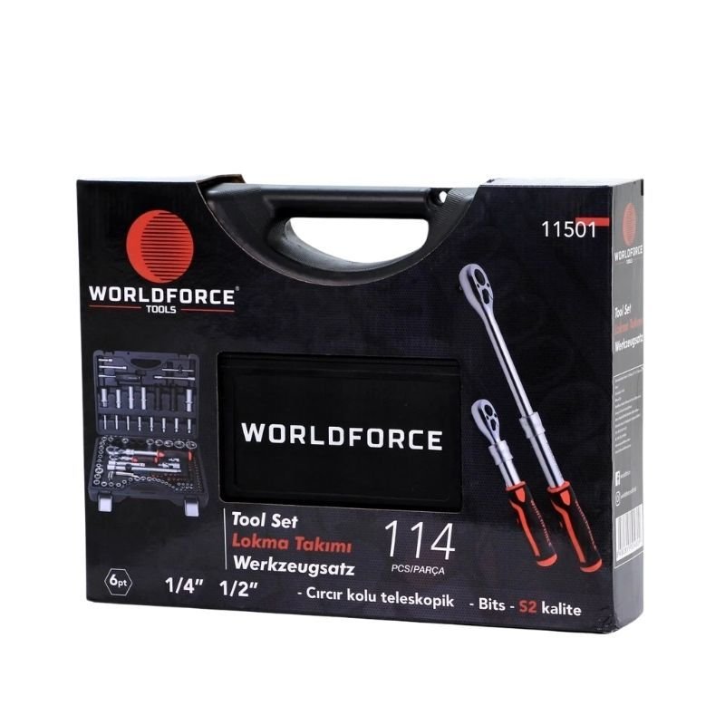 Lokma Takımı 114 Parça S-Ultra 1/4’’ - 1/2’’ Uzatmalı Cırcır 11501