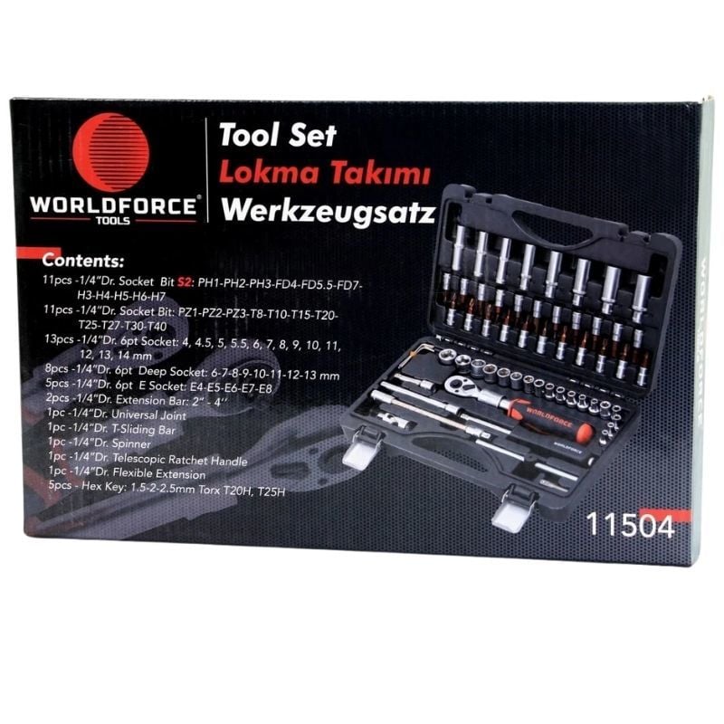 Lokma Takımı 60 Parça S-Ultra 1/4'' Uzatmalı Cırcır 11504