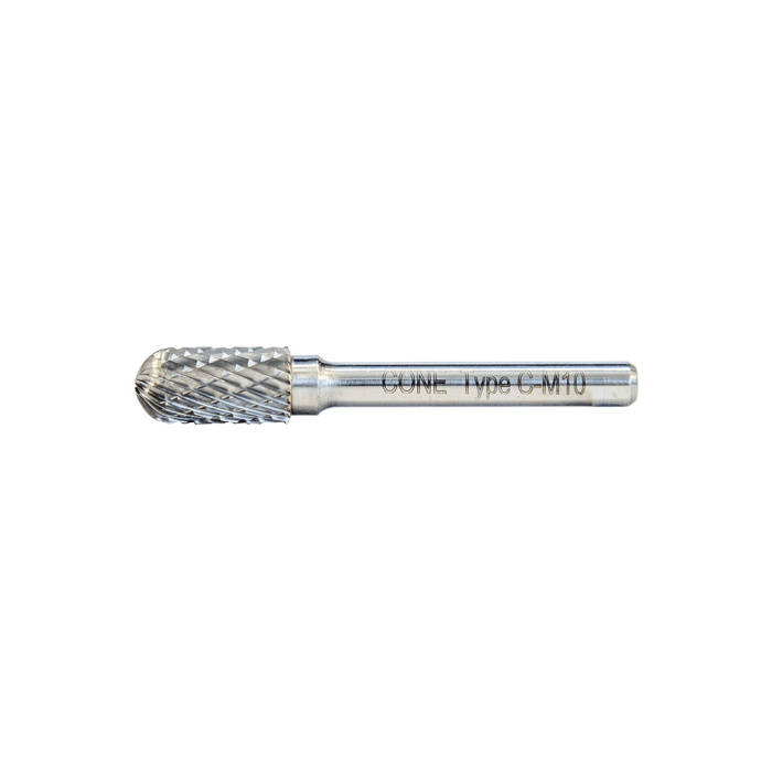 12.0 - 6 mm C Tipi 6 mm Saplı Komple Karbür Silindirik Oval Başlı Karbür Kalıpçı Freze CNFC12