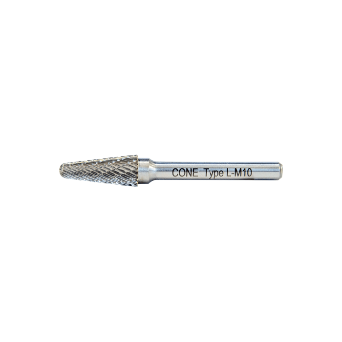 10 - 6 mm L Tipi 6 mm Saplı Konik Yuvarlak Karbür Kalıpçı Freze CNFL10