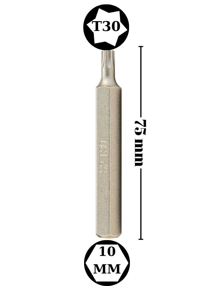 T30 Torx Bits Uç Uzun NCBUT30S