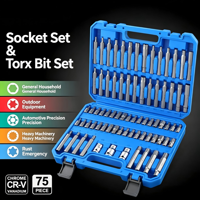 75 Parça Torx - Allen - M Tipi - Ribe Bits Uç Seti