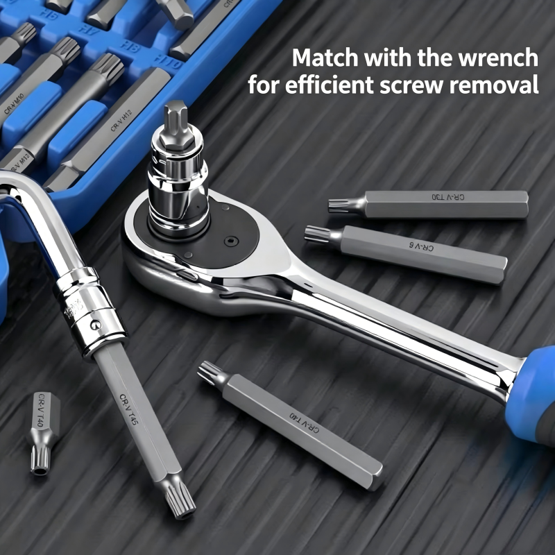 75 Parça Torx - Allen - M Tipi - Ribe Bits Uç Seti