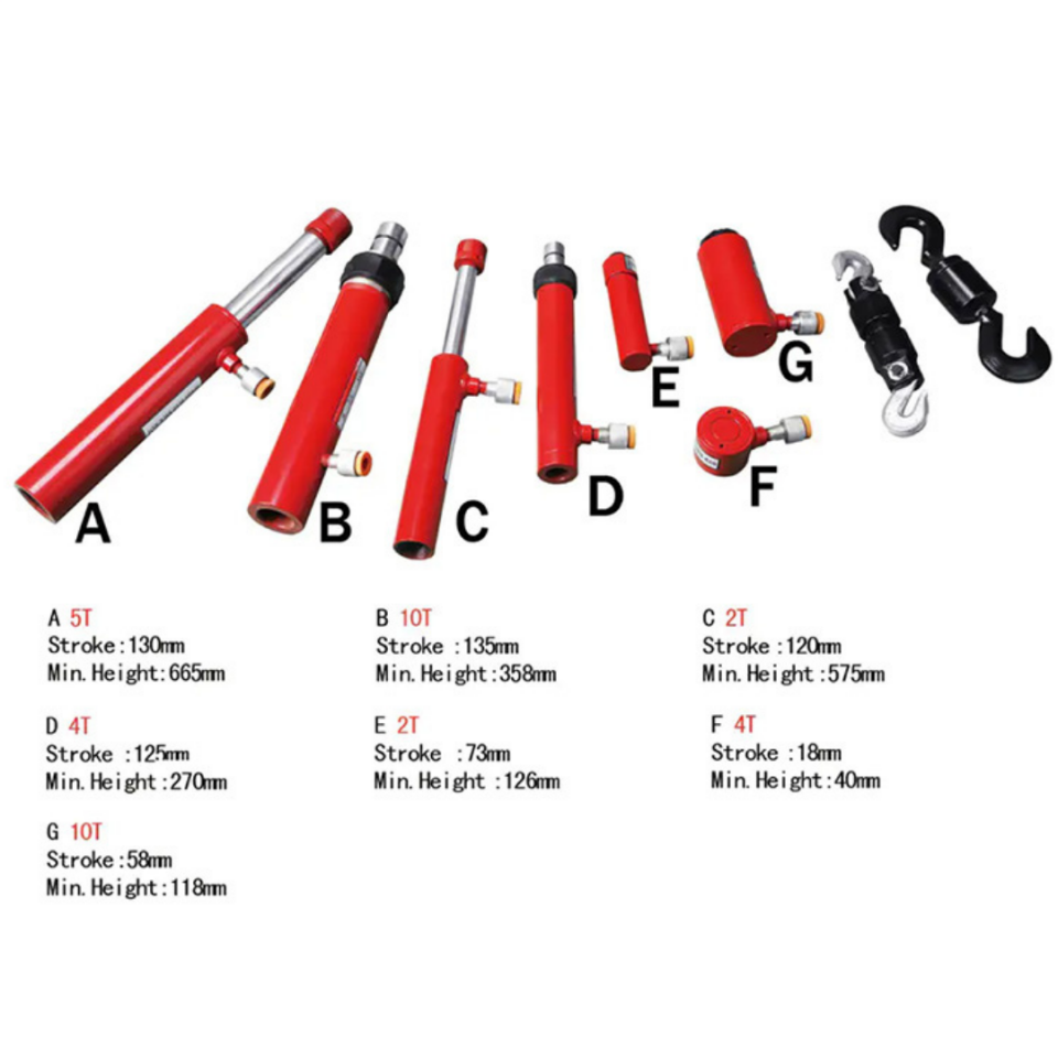 Oto Şase Kaporta İttirme ve Çektirme Seti Hidropnömatik Pompa + Hortum + 7 Parça İttirme Çektirme Seti