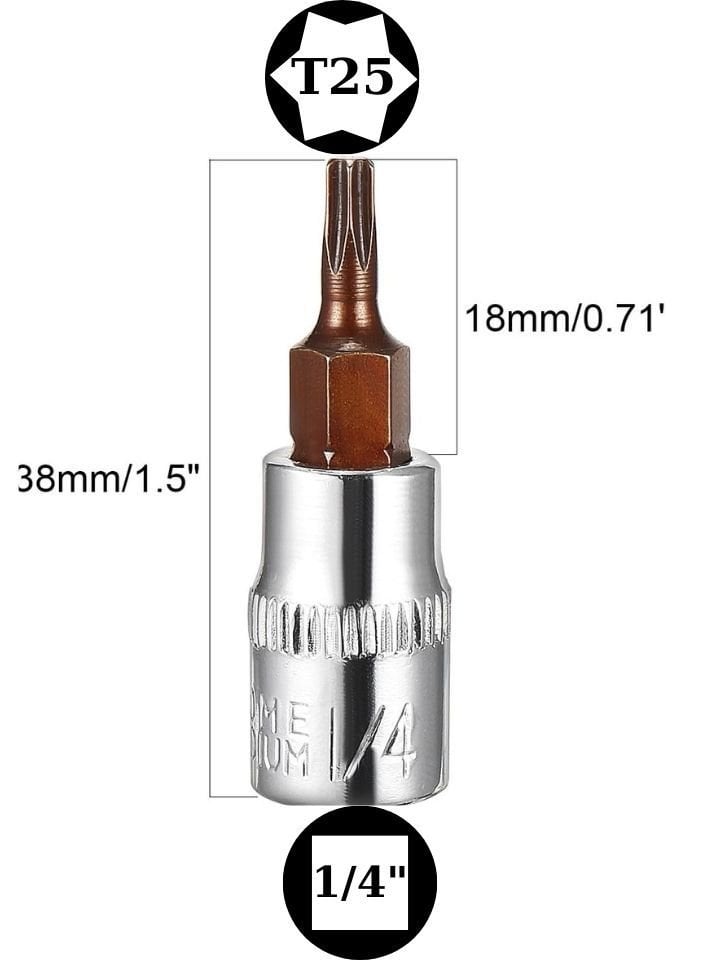 1/4'' T25 Torx Lokmalı Bits Uç NCT14T25S