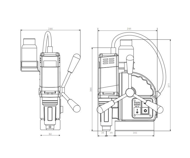 1100 Watt Manyetik Matkap SWC32