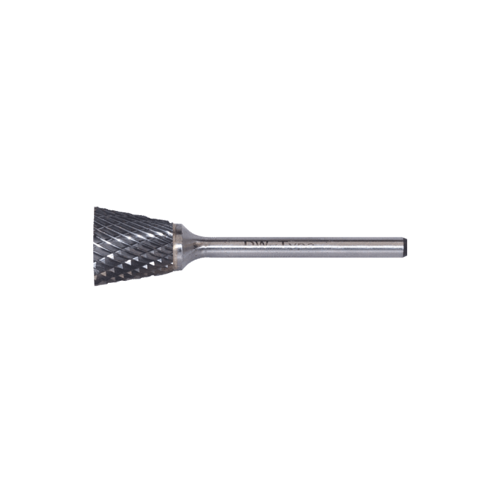2.5 - 3 mm K Tipi 3 mm Saplı Komple Karbür 90 Derece Konik Karbür Kalıpçı Freze DWF3KN02