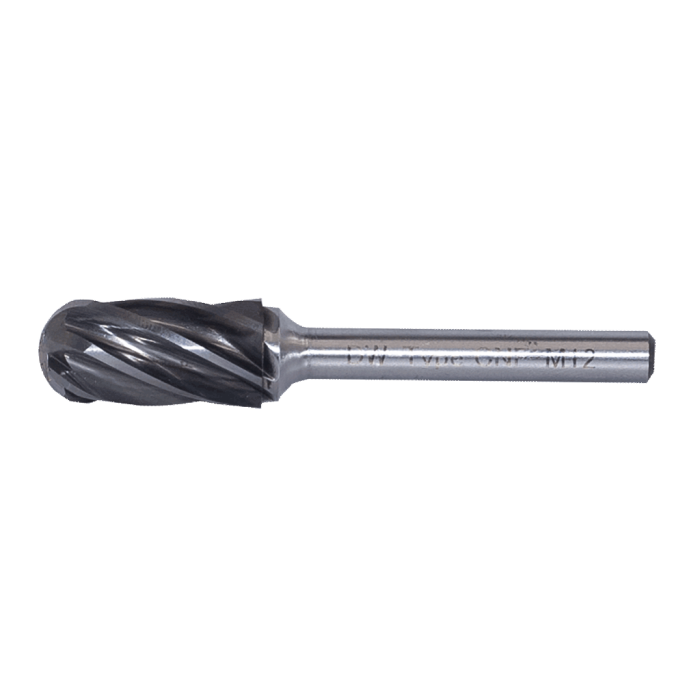8 - 6 mm C Tipi Demir Dışı Malzemeler için Silindirik Oval Başlı Karbür Kalıpçı Freze DWFAC08