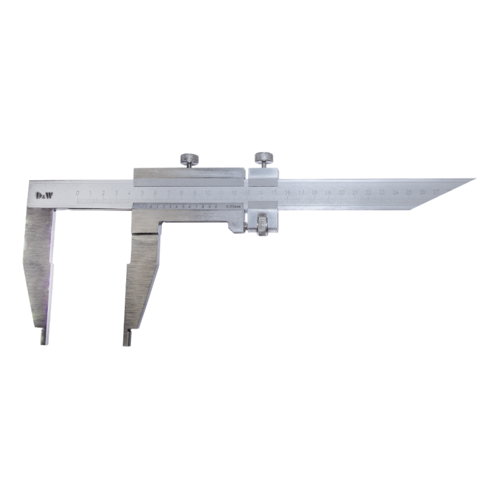0 - 500 mm Aralıklı 100 mm Tek Çene İnce Ayarlı Monoblok Kumpas DW1KMMU0510