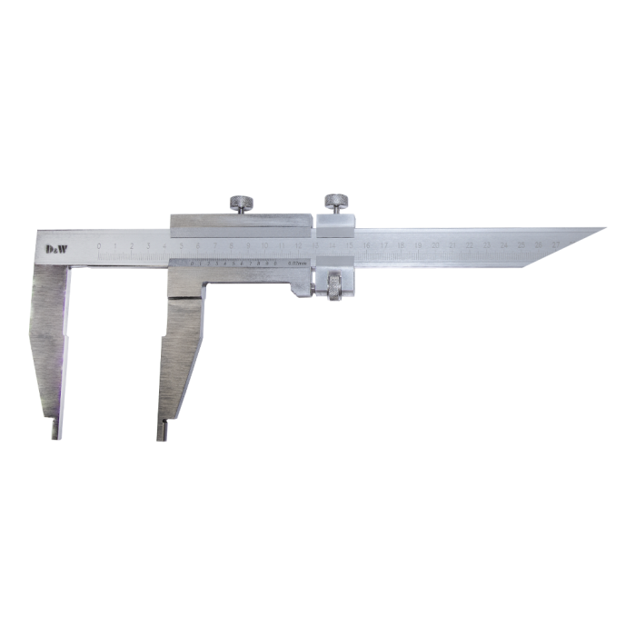 0 - 600 mm Aralıklı 100 mm Tek Çene İnce Ayarlı Monoblok Kumpas DW1KMMU0610