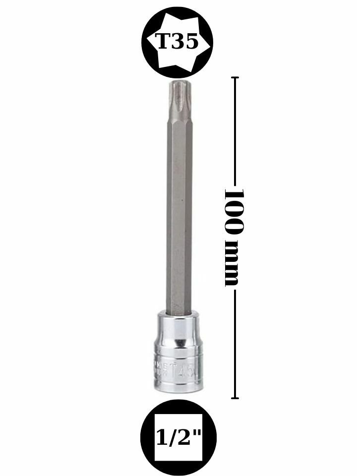 1/2'' T35 Torx Lokma Uzun NCT12UT35S
