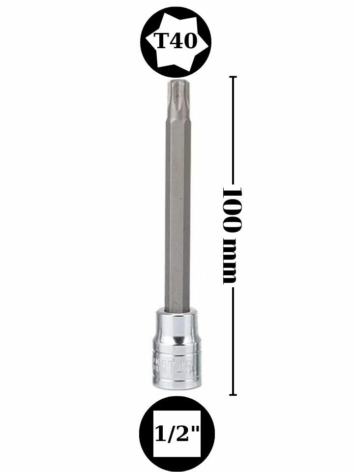 1/2'' T40 Torx Lokma Uzun NCT12UT40S