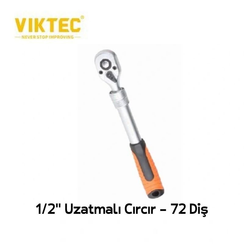 1/2'' 72 Diş Uzatmalı Cırcır Kolu VT13115