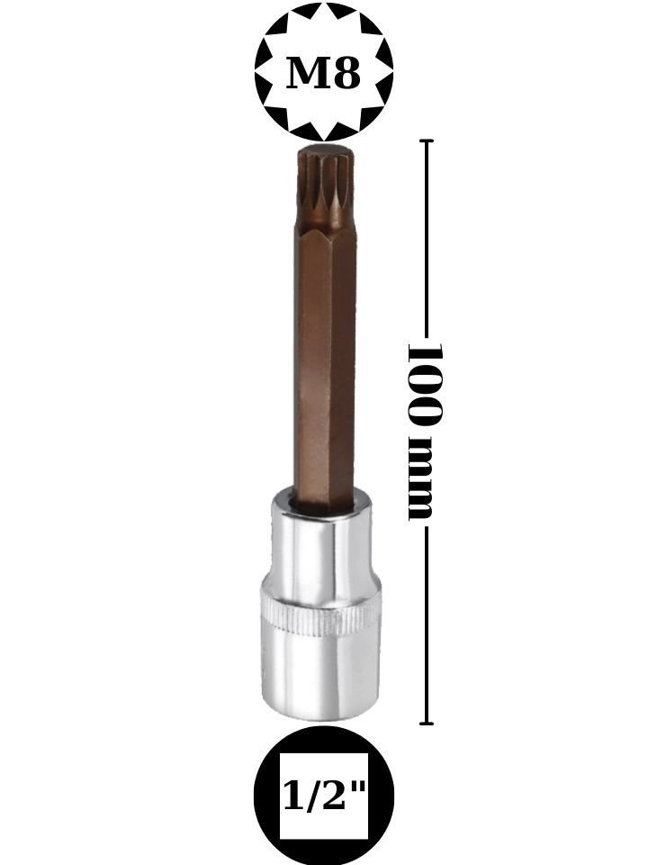 1/2'' M8 Fare diş Uzun Lokma NCMLU08S