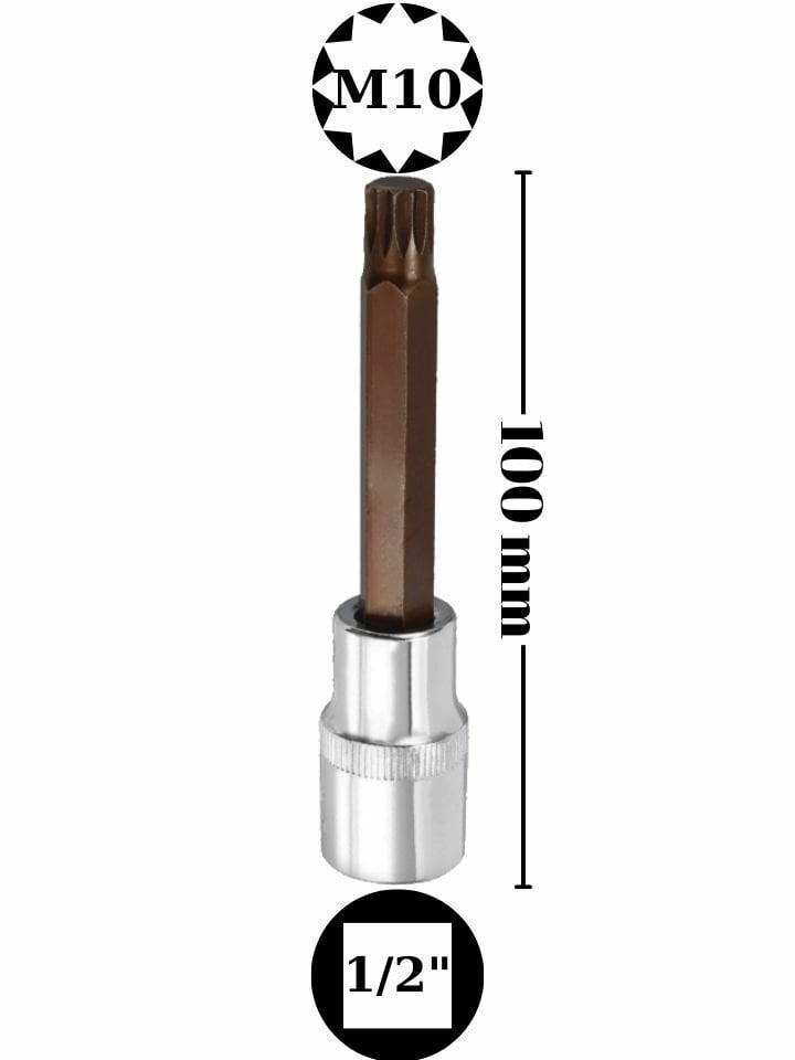 1/2'' M10 Fare diş Uzun Lokma NCMLU10S