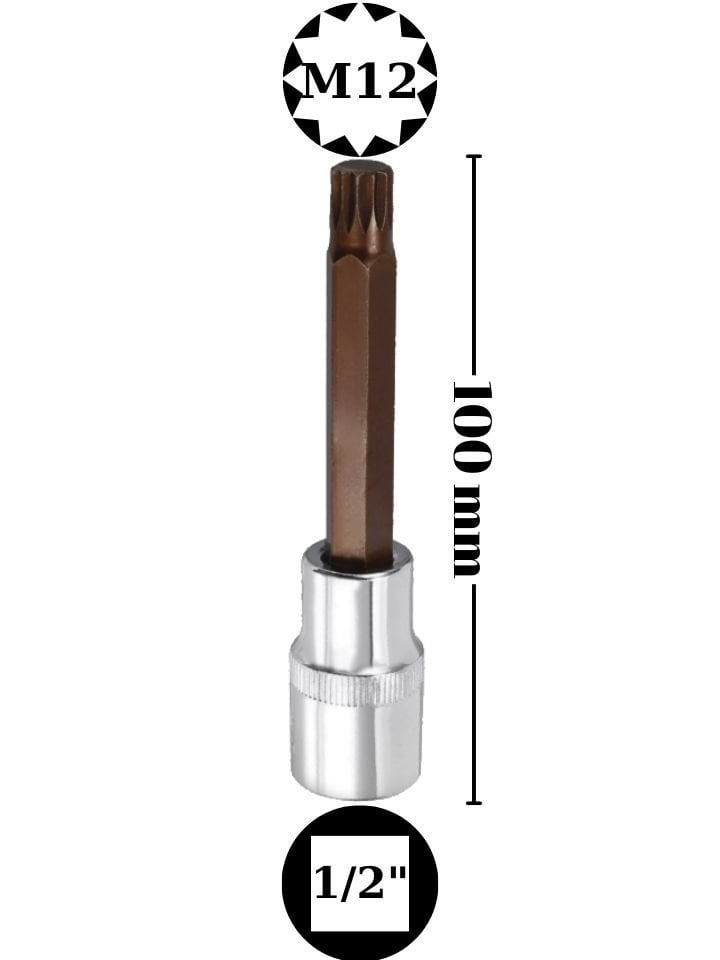 1/2'' M12 Fare diş Uzun Lokma NCMLU12S