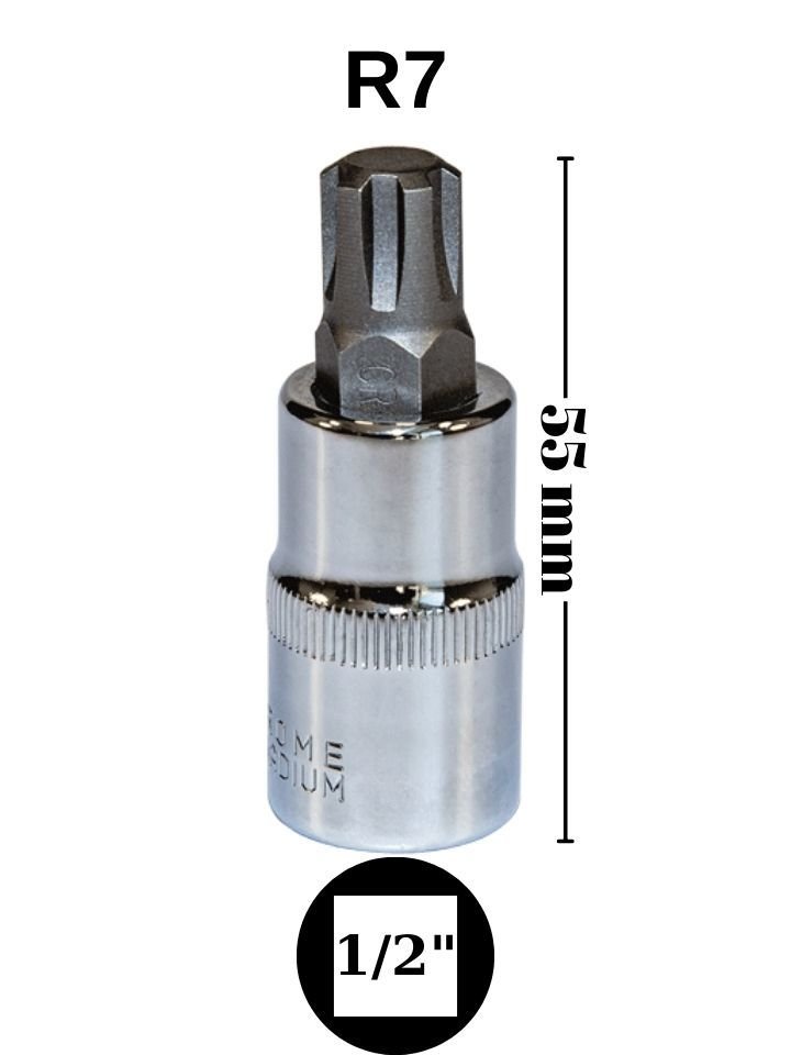1/2'' R7 Ribe Diş Kısa Lokma NCR1207