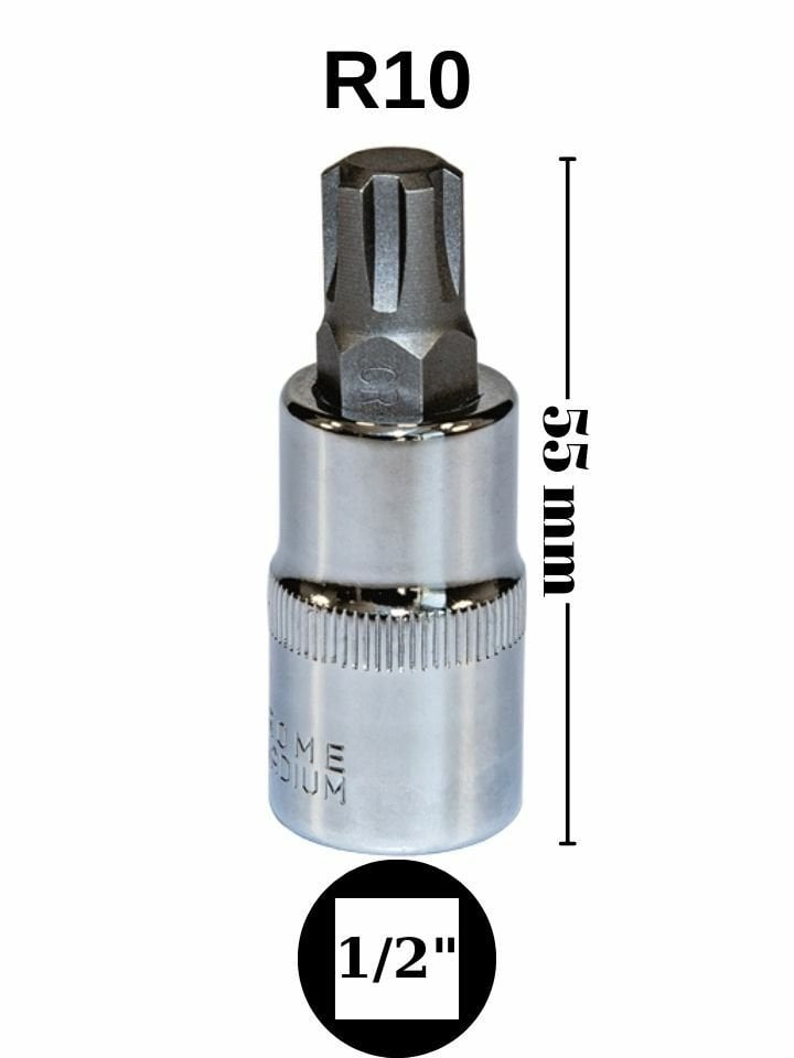 1/2'' R10 Ribe Diş Kısa Lokma NCR1210