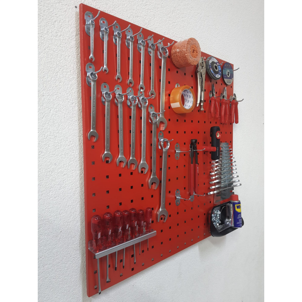 90 cm Metal Askı Panosu ve Kanca + Tornavidalık + Anahtarlık Seti