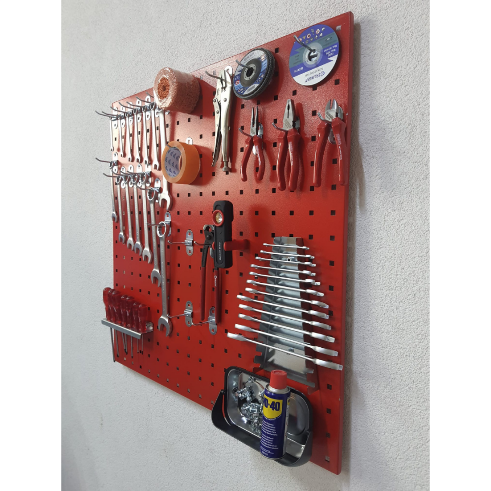 90 cm Metal Askı Panosu ve Kanca + Tornavidalık + Anahtarlık Seti