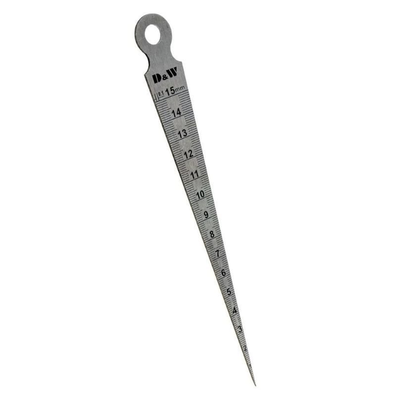 45 - 60 mm Üçgen - Delik Ölçme Cetveli DW9MD4560