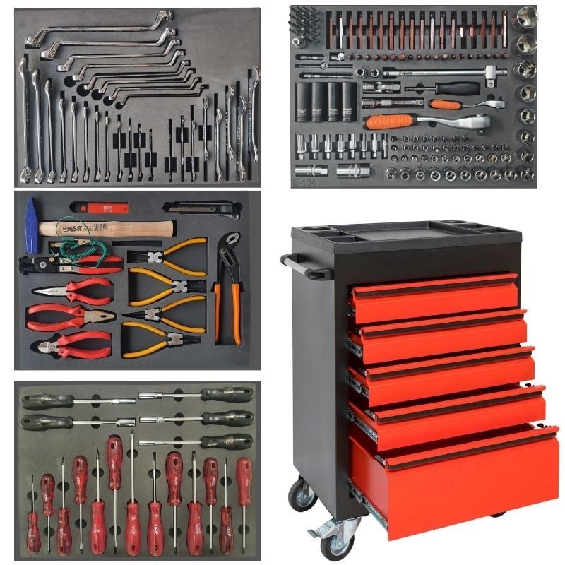 5 Çekmeceli 205 Parça Dolu Takım Arabası