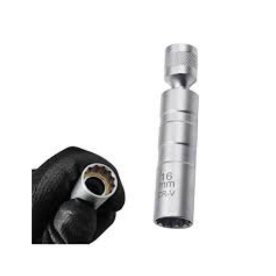 16 mm Mıknatıslı Oniki Köşe Mafsallı Buji Lokması 3/8'' NCLB16M