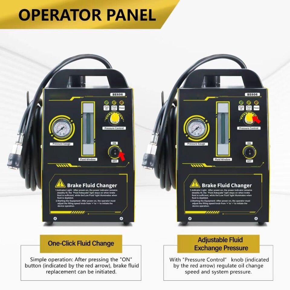 220v Fren Hidrolik Yağı Değişim Cihazı ve 16 Parça Kapak Seti