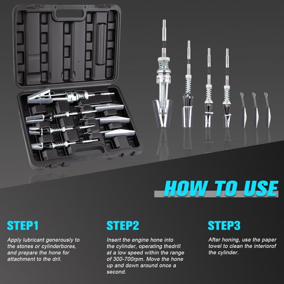 7 Parça Silindir Honlama Seti