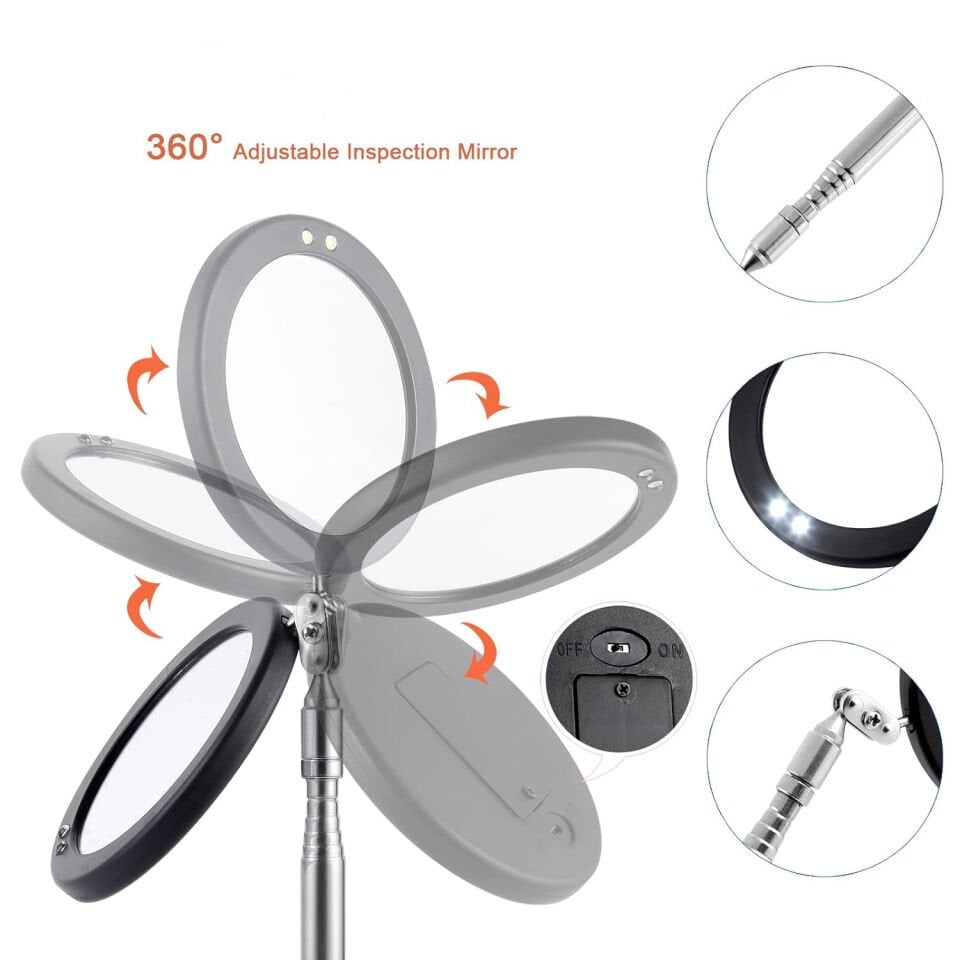 Led Işıklı Teleskopik Dikiz Aynası