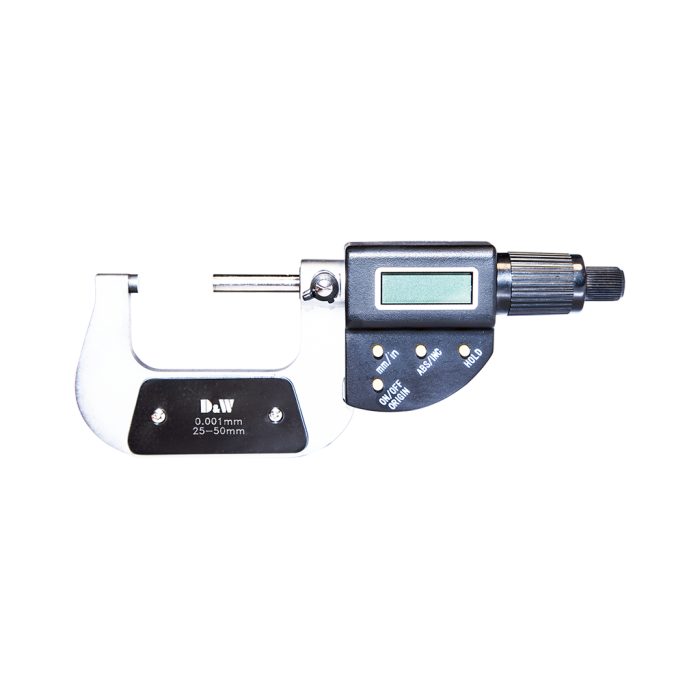 0 - 25 mm Aralıklı ABS Dijital Dış Çap Mikrometresi DW3MDA025