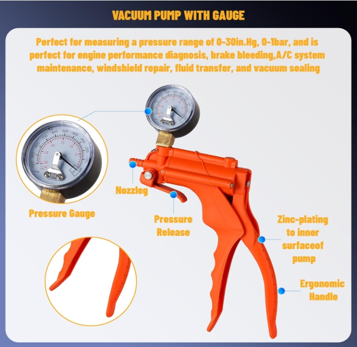 Fren Hidroliği Hava Alma Vakum Pompası Seti (Yeni Tip)