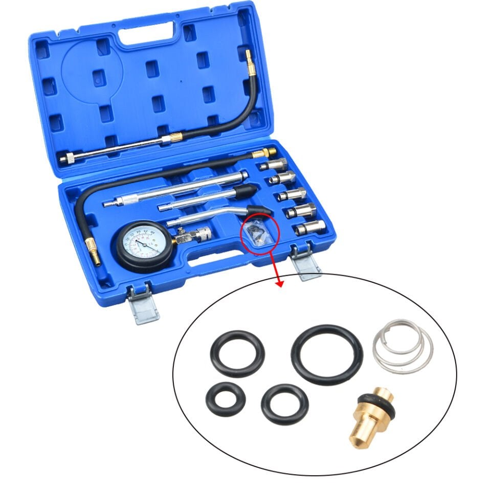 11 Parça Kapsamlı Benzinli Motor Kompresyon Sıkıştırma Test Cihazı
