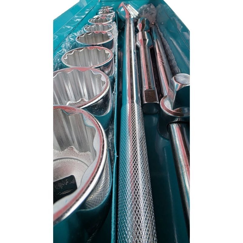 3/4'' Ağır Lokma Takımı 12 Köşeli Yıldız 15 Parça Krom Vanadyum Çelik