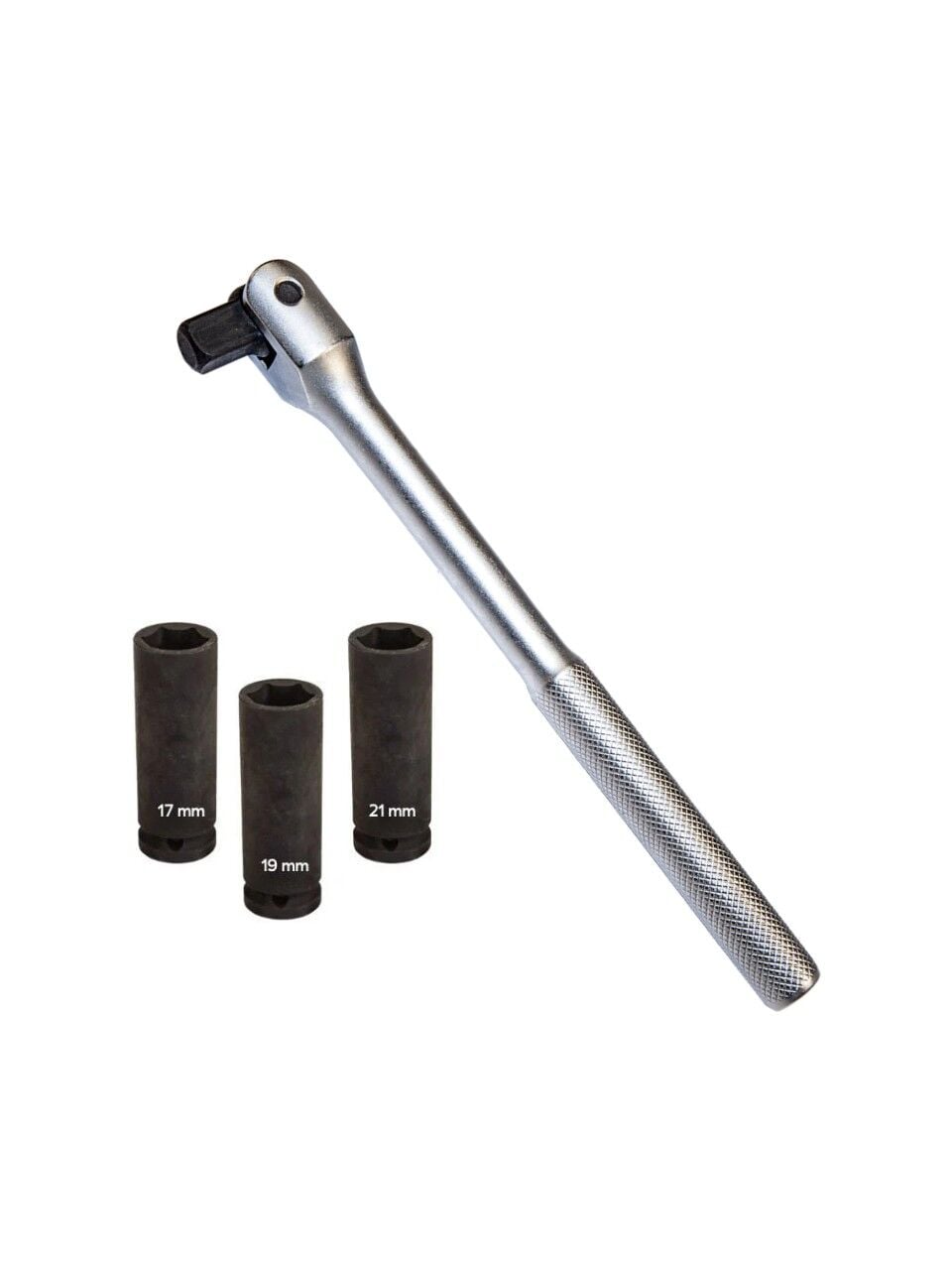 4 Parça 380 mm Lastik Bijon Anahtarı 17mm 19mm 21mm Lokmalı (Mafsallı Lokma Kollu)