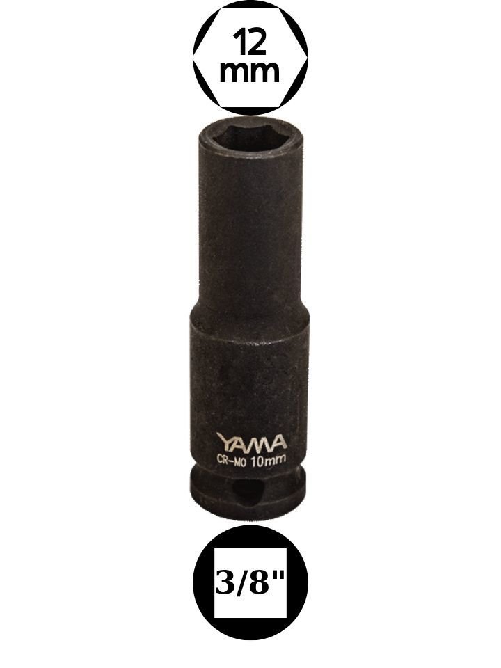 12 mm Havalı Uzun Lokma 3/8'' YAHLU3812