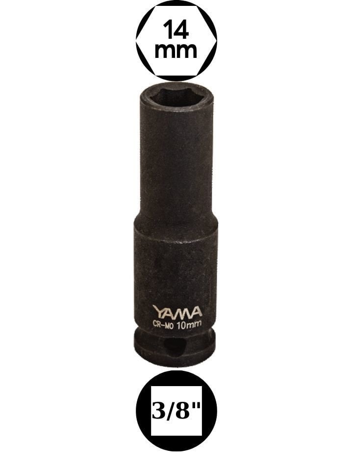 14 mm Havalı Uzun Lokma 3/8'' YAHLU3814