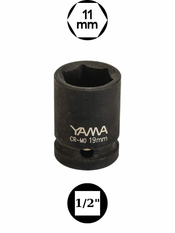 11 mm Havalı Kısa Lokma 1/2'' YAHLM1211