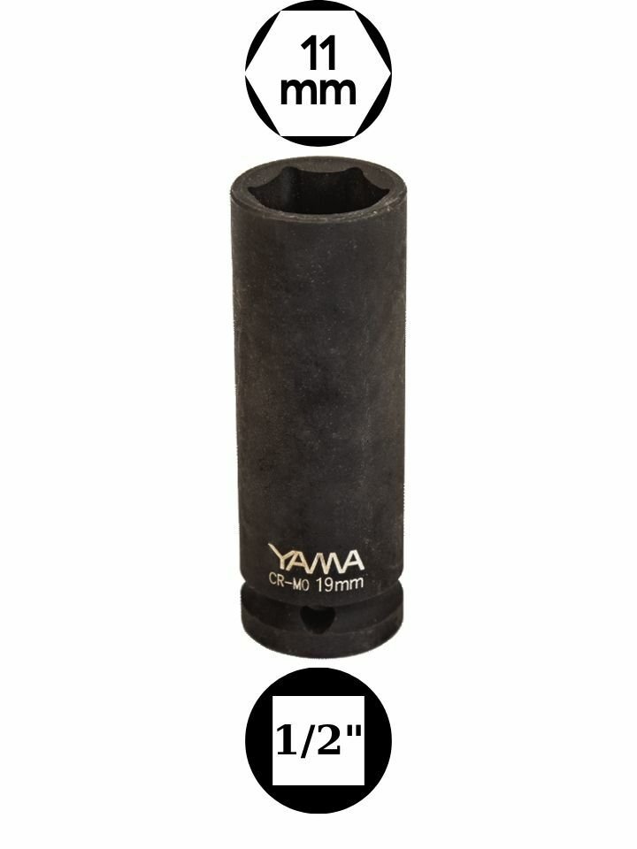 11 mm Havalı Uzun Lokma 1/2'' YAHLU1211