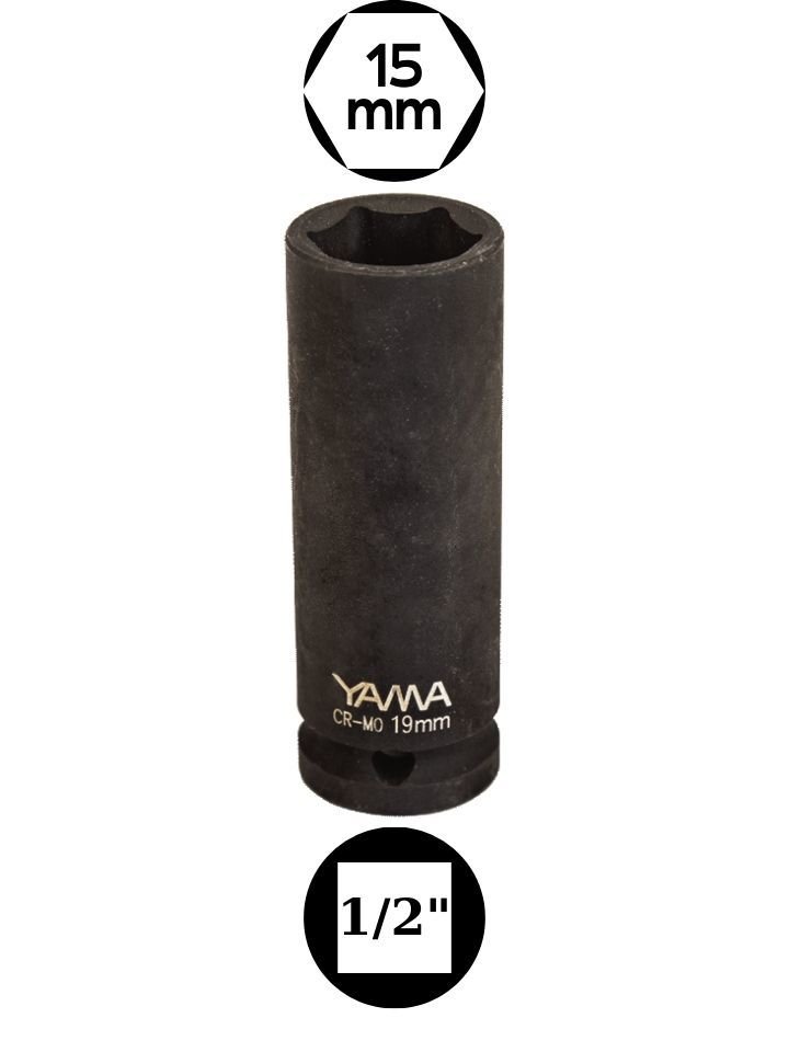 15 mm Havalı Uzun Lokma 1/2'' YAHLU1215