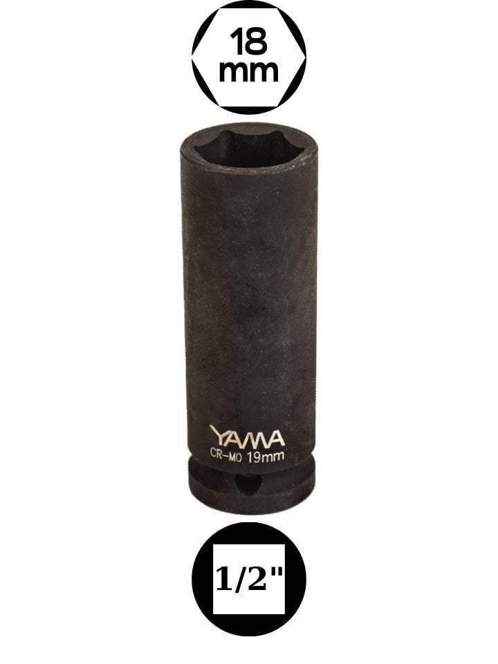 18 mm Havalı Uzun Lokma 1/2'' YAHLU1218