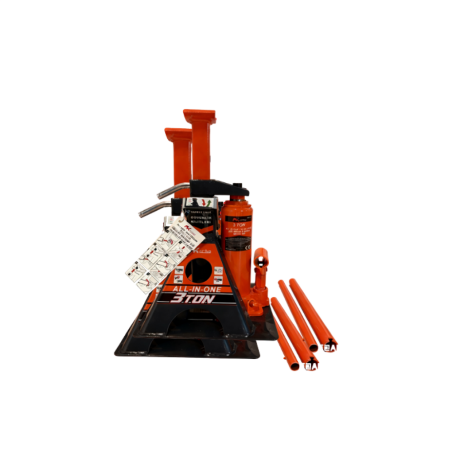 3 Ton Şişe Kriko Ve Kriko Standı (Paket Halinde)