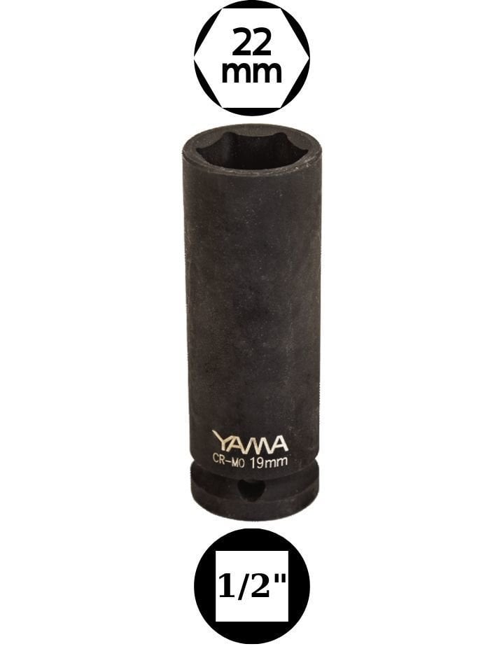 22 mm Havalı Uzun Lokma 1/2'' YAHLU1222