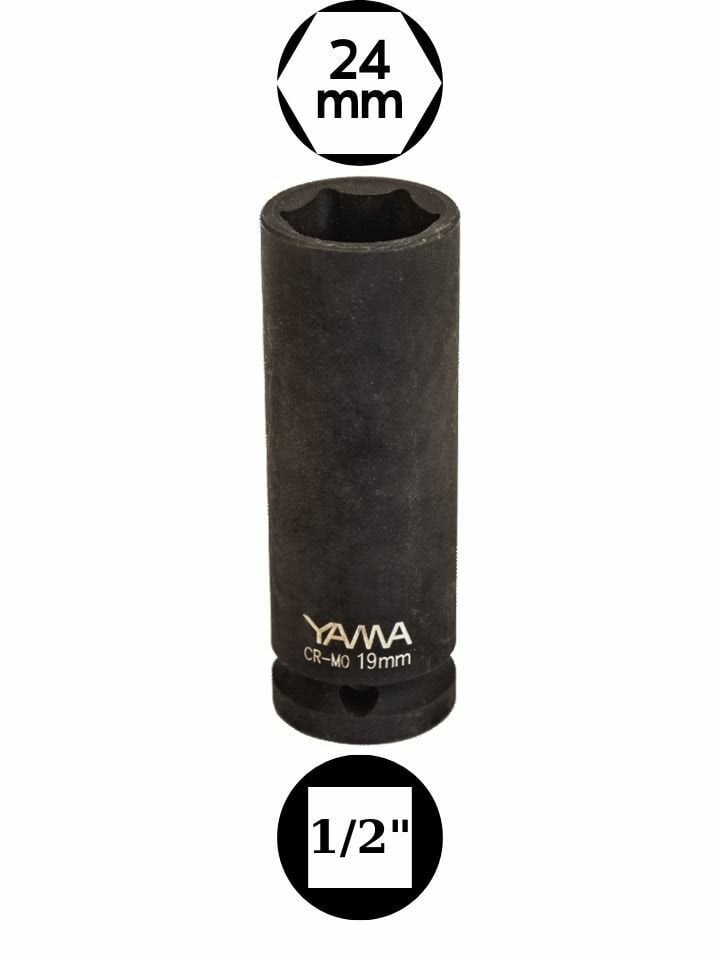 24 mm Havalı Uzun Lokma 1/2'' YAHLU1224