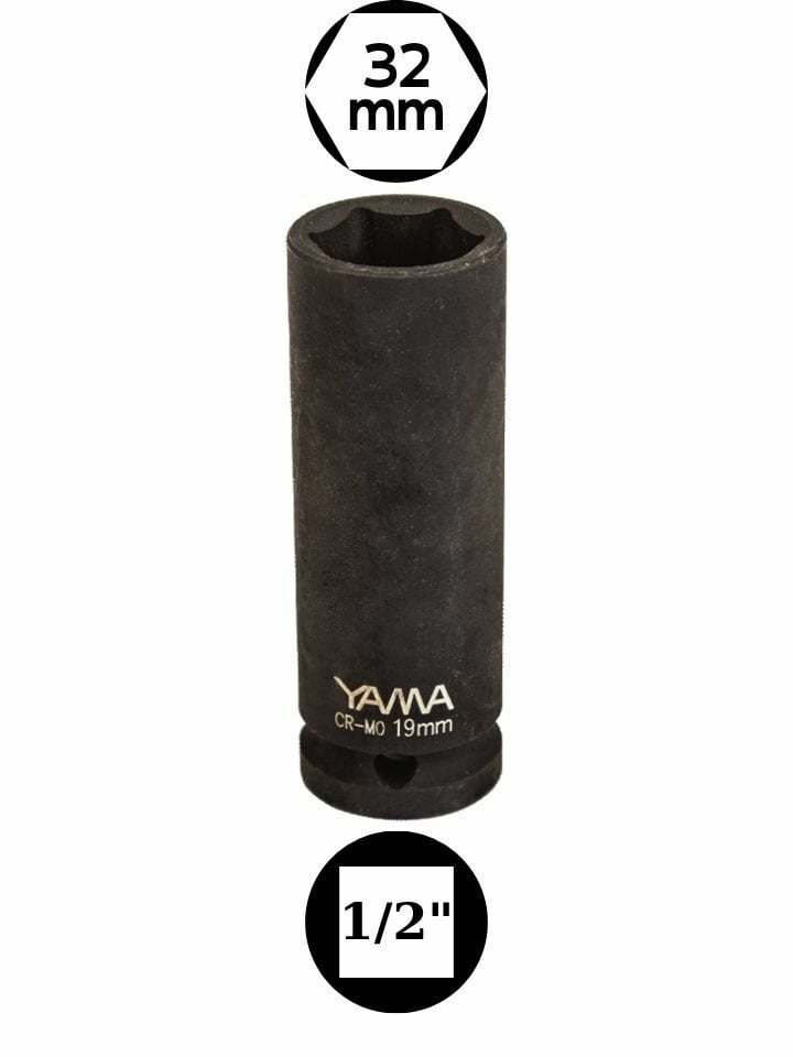 32 mm Havalı Uzun Lokma 1/2'' YAHLU1232