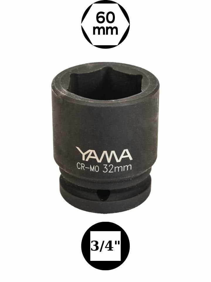 60 mm Havalı Kısa Lokma 3/4'' YAHLM3460